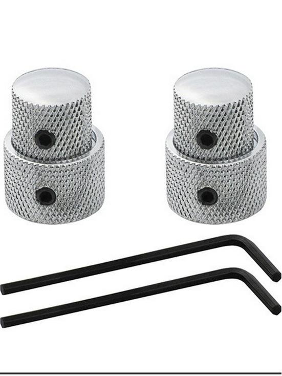 Double Layer Metal Knob Cap for Electric Guitar/Bass - Tone & Volume Adjustment with Screw Lock