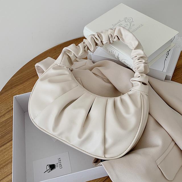 

Запуск плиссированных сумок через плечо для женщин из искусственной кожи, сумка через плечо облако, маленькая сумка