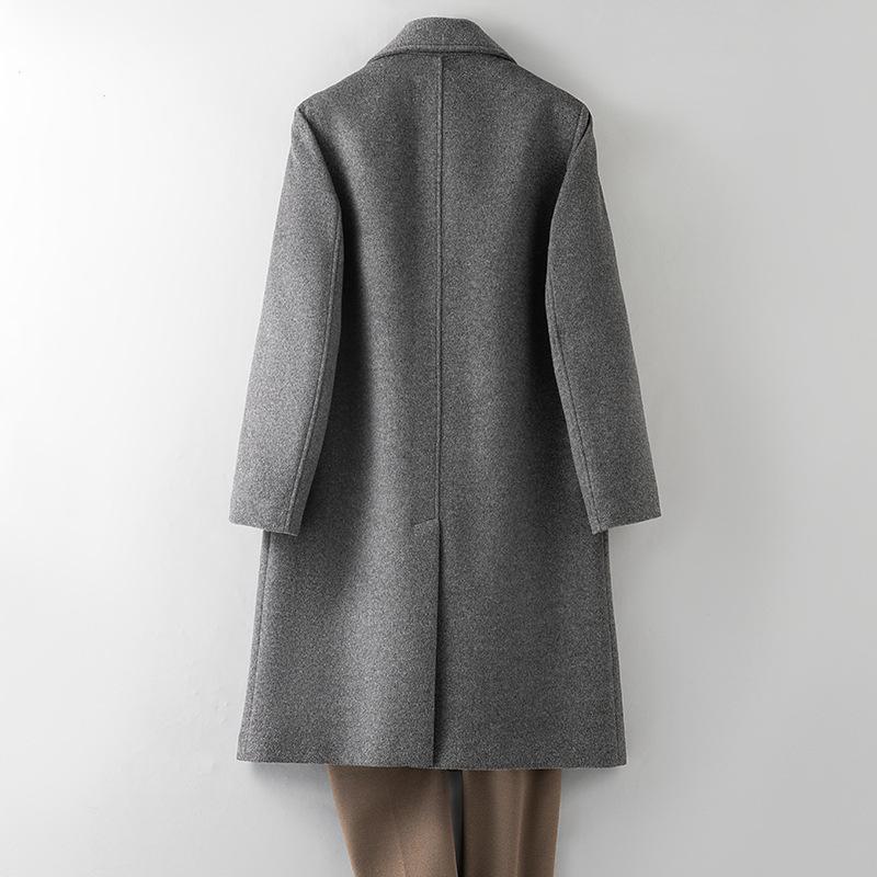 100% шерстяное пальто мужское с пуховой подкладкой шерстяное пальто с подкладкой — фото 3