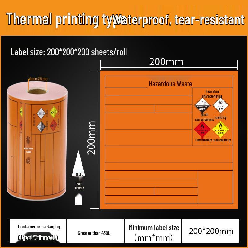 Lijiu Hong New Hazardous Waste Label Stickers