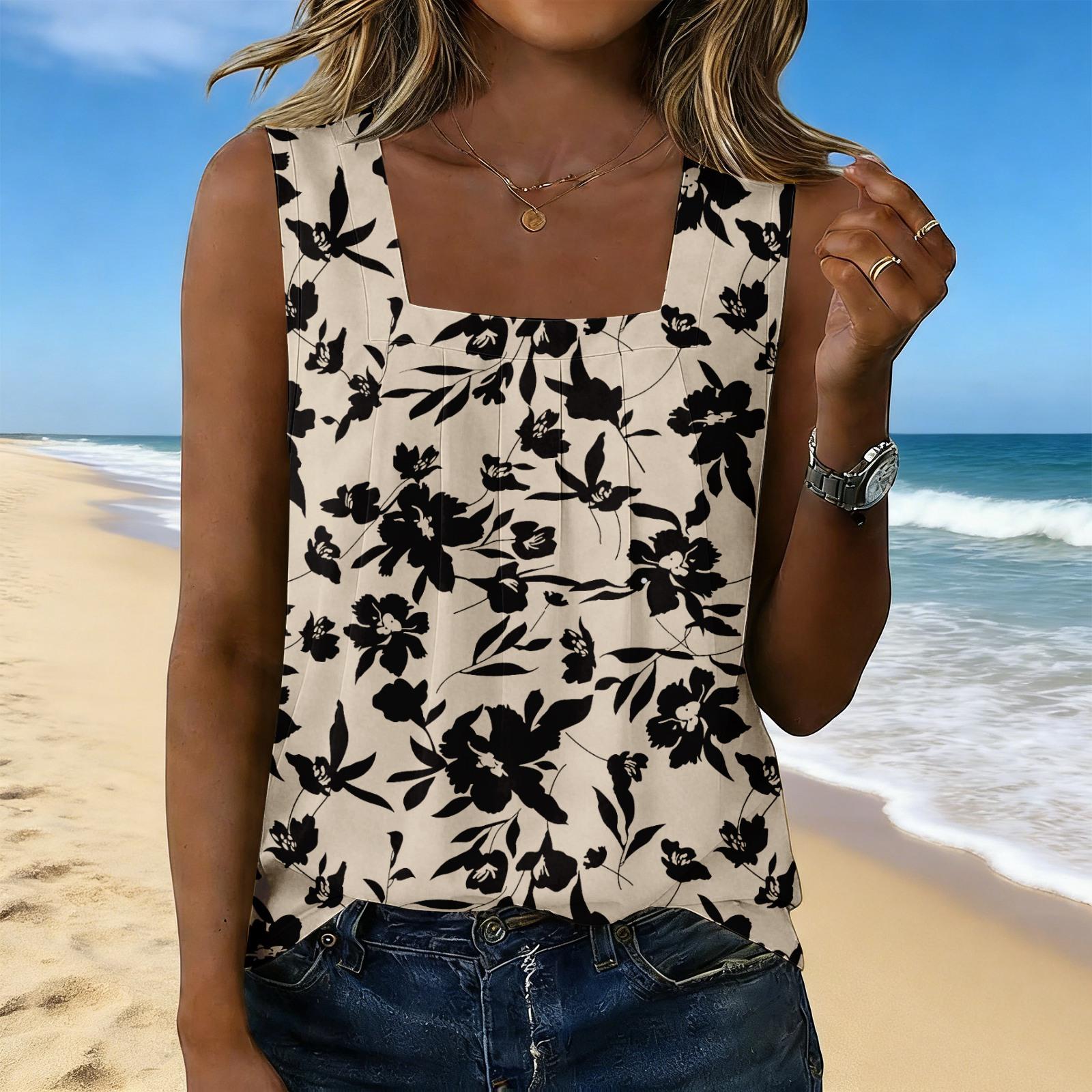 Женский модный повседневный винтажный топ-майка с принтом L