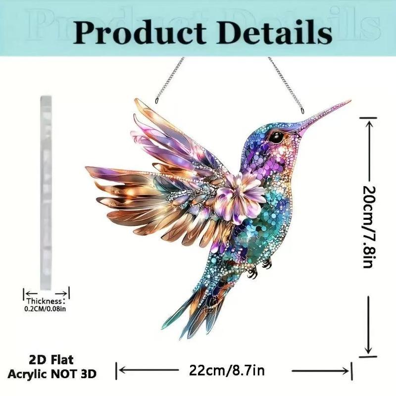 Pretty Bird Acrylic Living Room Courtyard Pendant Holiday Scene Decorative Pendant Gift