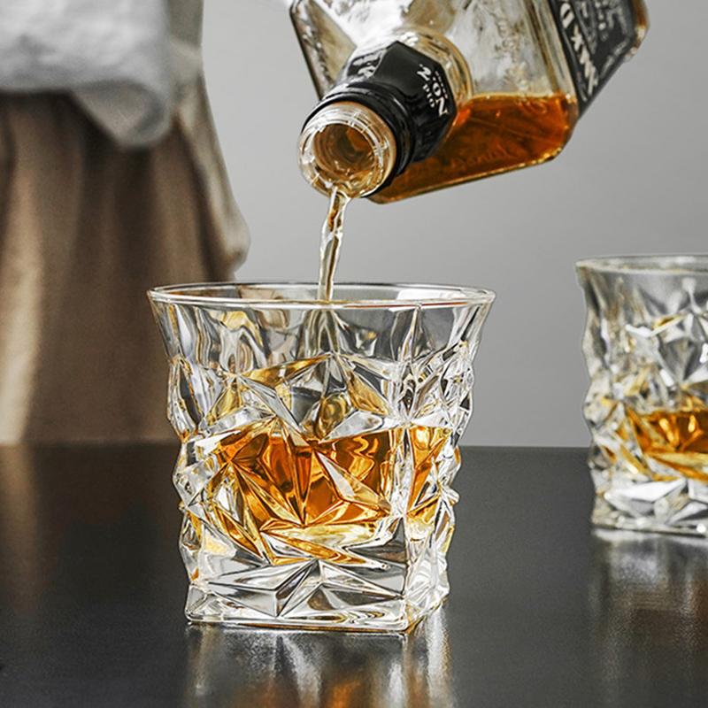 2pcs Sets Luxury Wine Glasses High End Cocktail Glass Whiskey Glass Drinking Glasses Cold Drink Mug Wine Goblet Bar Accessories