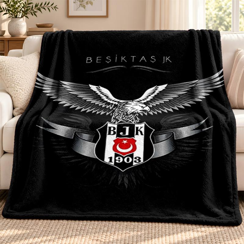 Besiktas JK blanket Flannel Blanket Soft Cozy Plush Throw for Sofa Bed Lightweight Home Decoration Outdoor camping