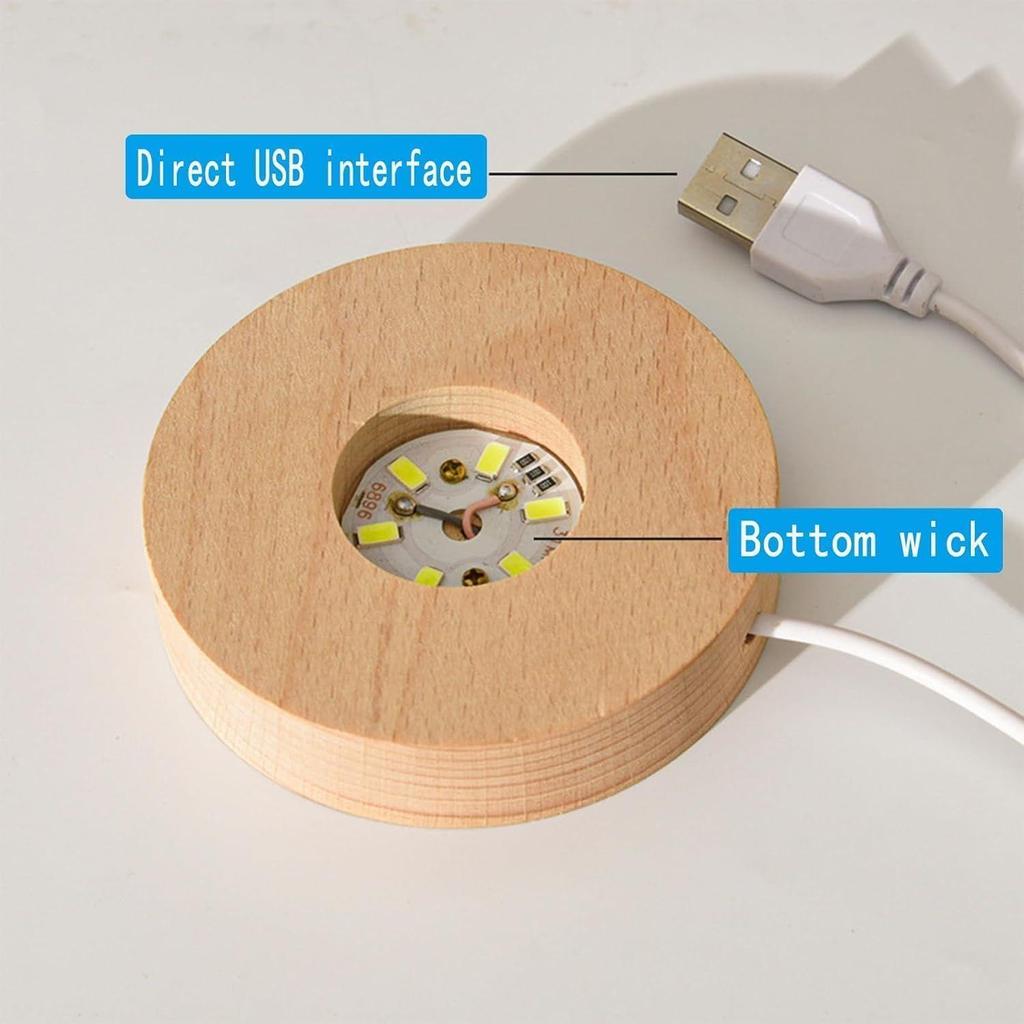 Saturn Crystal Ball Night Lamp, Crystal Ball Night Light, Corded Electric Table Colorful LED Wooden Base Lamp for Home Decoration Birthday Gift