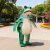 Rechargeable Inflatable Costume Frog for Adult Kids Funny Blow-Up Full Body Jumpsuit Suit with Air