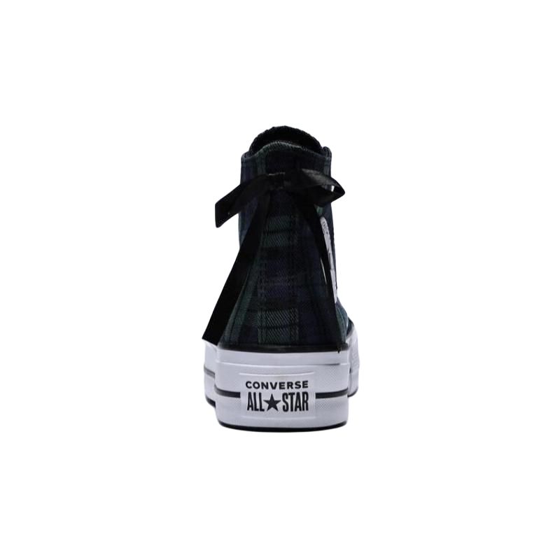 Converse Sneakers da Donna Chuck Taylor All Star Lift Platform High Plaid Verde Navy Nero A13879C