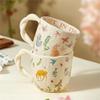 Mori Cloth Texture Ceramic Cup Creative Fried Dough Twists Handle Cartoon Coffee Cup
