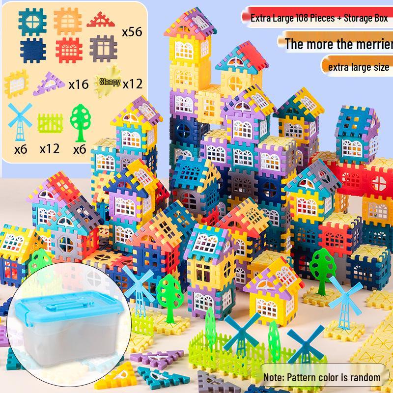 

Детский набор больших строительных блоков: Живописный дом с окнами и деревьями