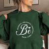 Women's Positive Letter Print Round Neck Hoodie - Autumn/Winter Collection