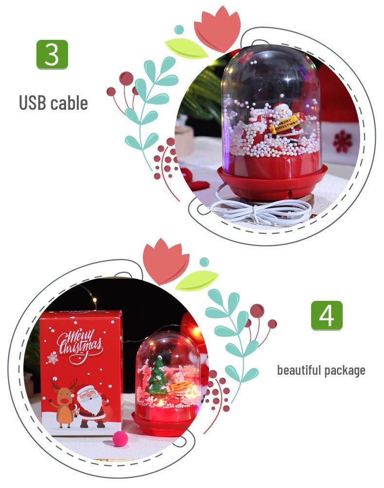 Rotating Luminous Christmas Ornament Music Box