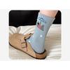 Autumn Cute Cartoon Pattern Socks, Flanged Mid-calf Socks, School-style Versatile Cotton Socks