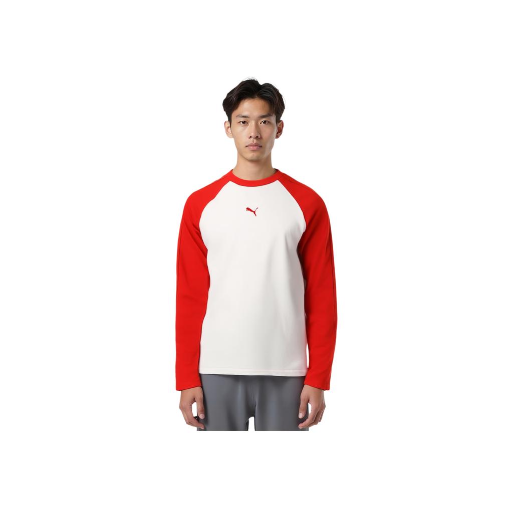 Puma Comfortable Versatile Raglan Long Sleeve T-Shirt Men Tops Red 94091801