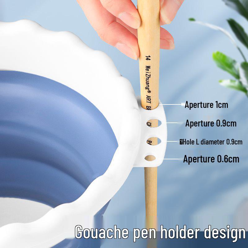 Folding Silicone Watercolor Brush Washer for Art Students