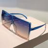 Oversized Square Sunglasses Women New Stylish Gradient Multicolor Shades Trendy Brand Design Outdoor Casual Sun Glasses