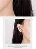 Sterling Silver Snowflake Stud Earrings with Marquise Cut Diamonds – Elegant Women's Christmas Fashion