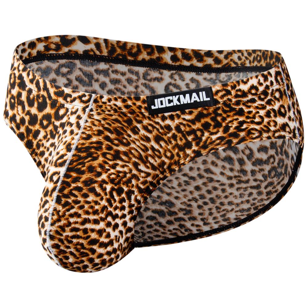 Briefs JOCKMAIL Leopard Print Sexy Low Rise Men's Underwear