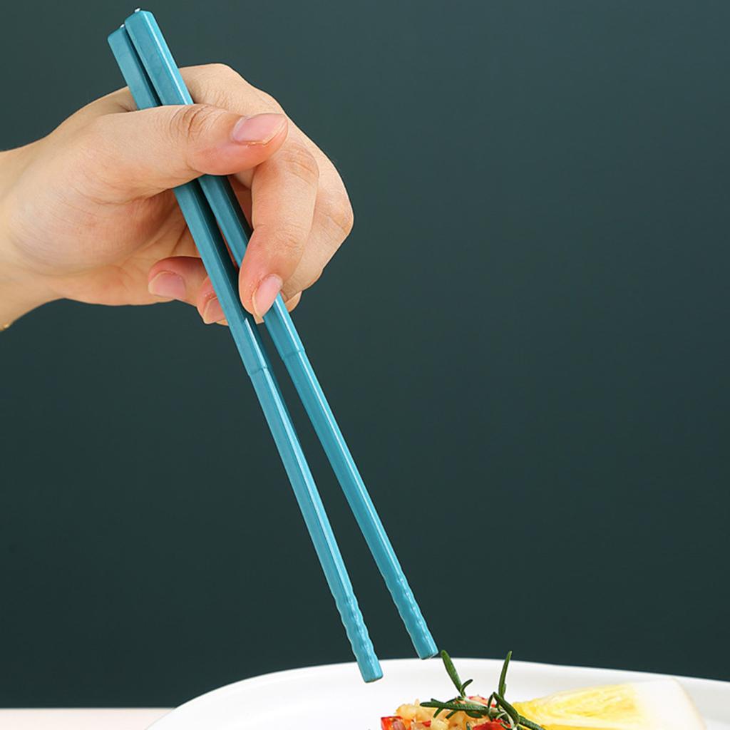 4Pcs/Set Non-slip Tableware Set Good Grip Durable BPA Free Spoon Fork Cutter Chopsticks Cutlery Set
