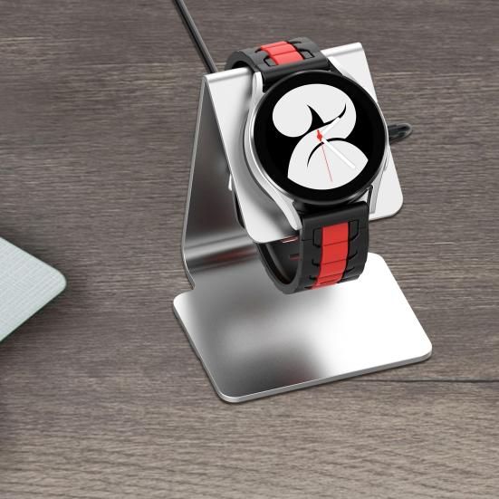 Držák stojánku nabíječky Dock Hladký leštěný povrch Nerez Stabilní Kompatibilní s hodinkami Samsung Galaxy Watch6 Watch5 Smart Watch5 Příslušenství