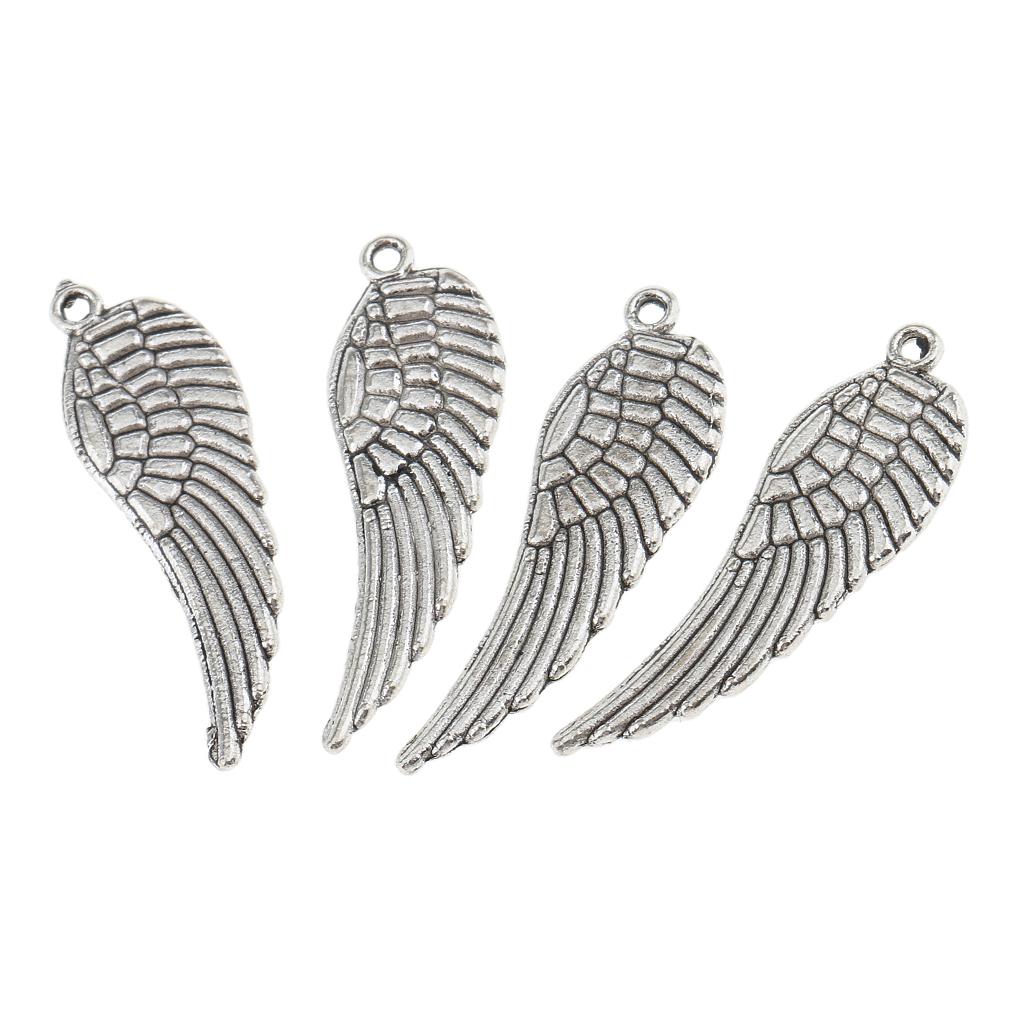 20 Pieces Tibetan angel Wing Charm Pendant Jewelry Making Accessories