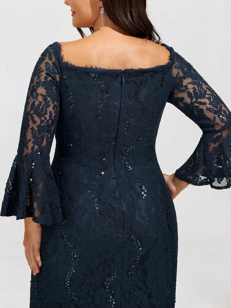 2026 Plus Size Women's Slimming Embroidered Evening Gown