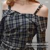 unifree American College Style Irregular Hem Long-Sleeve Shirt