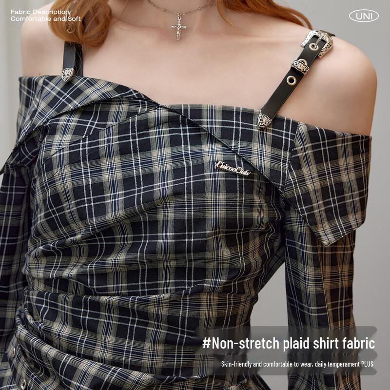 unifree American College Style Irregular Hem Long-Sleeve Shirt
