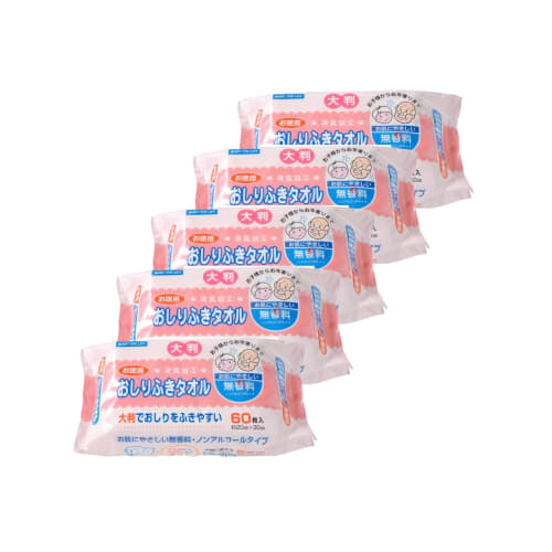 

[Эксклюзив для .co.jp] Салфетки для тела STRIX Design, Влажные салфетки, Сделано в Японии, Большие, 300 штук (5 упаковок по 60), приблизительно. 20 x 30 см, Белый, Без спирта, Тело