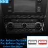 For Subaru Outback Legacy 2015-2017 Carbon Fiber Central Air Conditioning AC Knob Control Panel Cover Car Accessories Sticker
