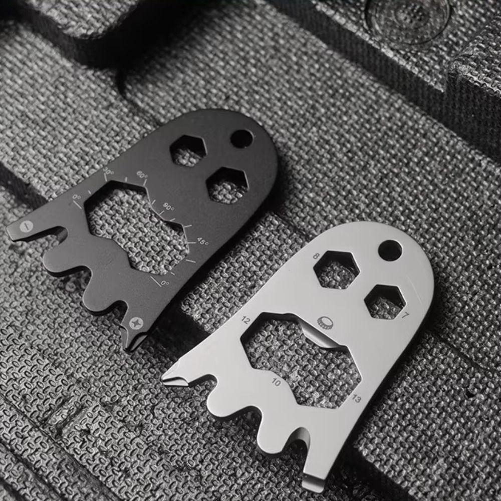 Stainless Steel Card Bottle Opener Halloween Ghost Mountaineering Buckle For Camping and Hiking
