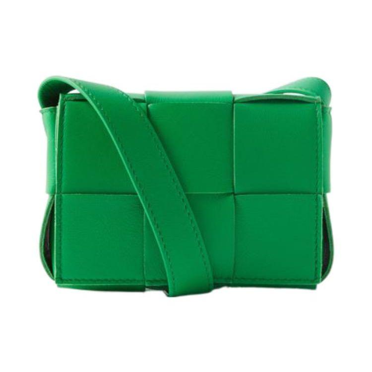 

Bottega Veneta Cassette 6-Grid Minimalist Solid Color Intreccio Woven Lambskin Crossbody Bag Mini Women Crossbody Bag Green 666688VMAY13182 Basic Set (Bag+Dust Bag)
