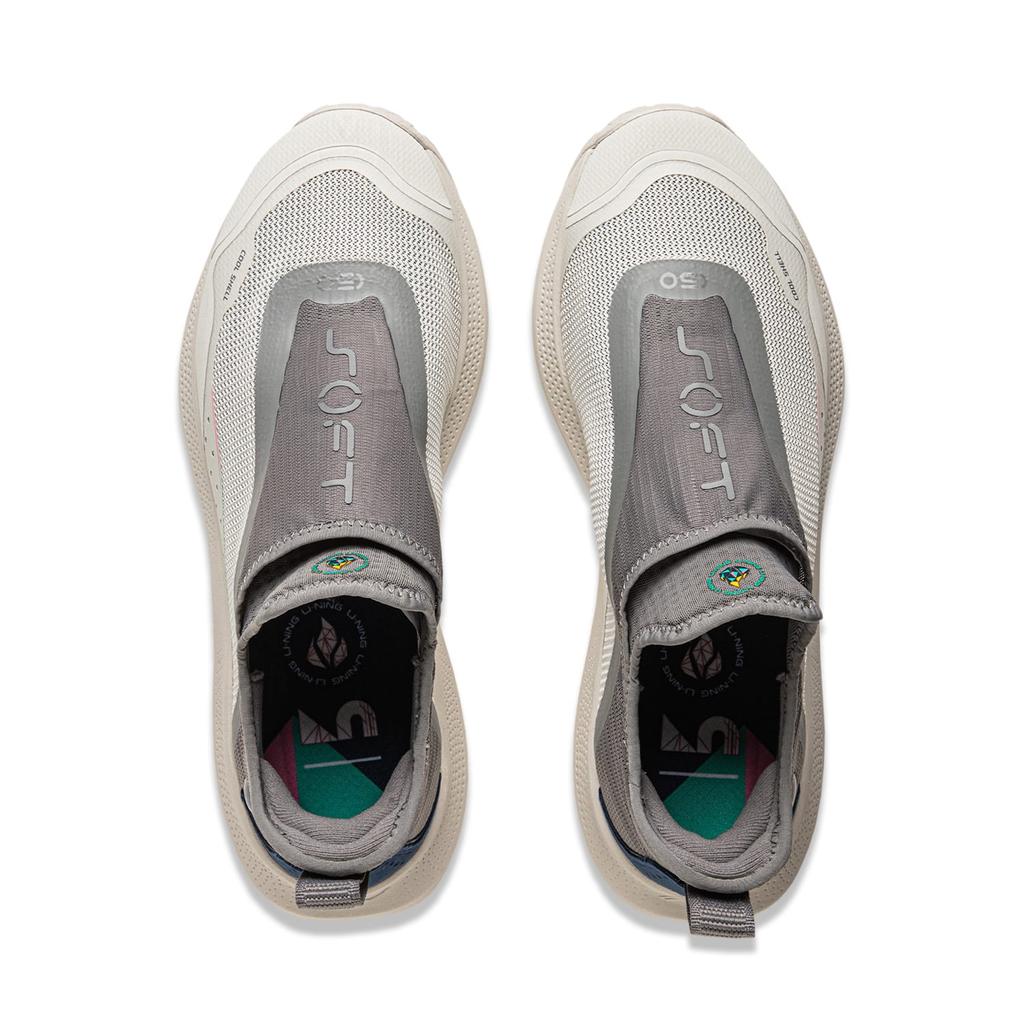 Li Ning SOFT GO Cushioning Slip Resistant Abrasion Resistant Breathable Lightweight Rebound Low Top Casual Shoes Men's AGLU275-1