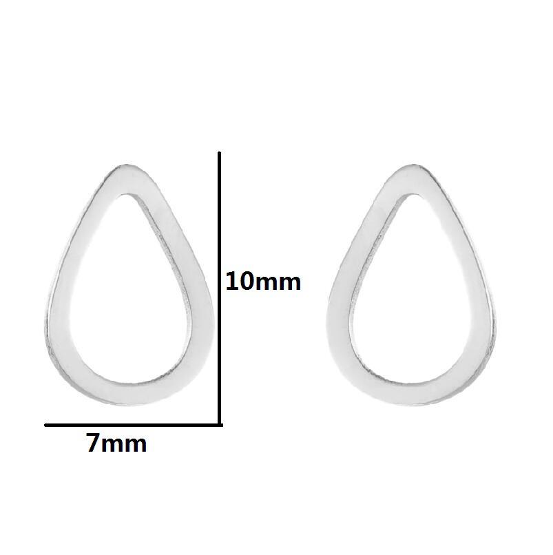 Stainless Steel Geometric Animal Earrings Set: Water Drop, Horseshoe, Heart, Cross, Fish, Snake Designs