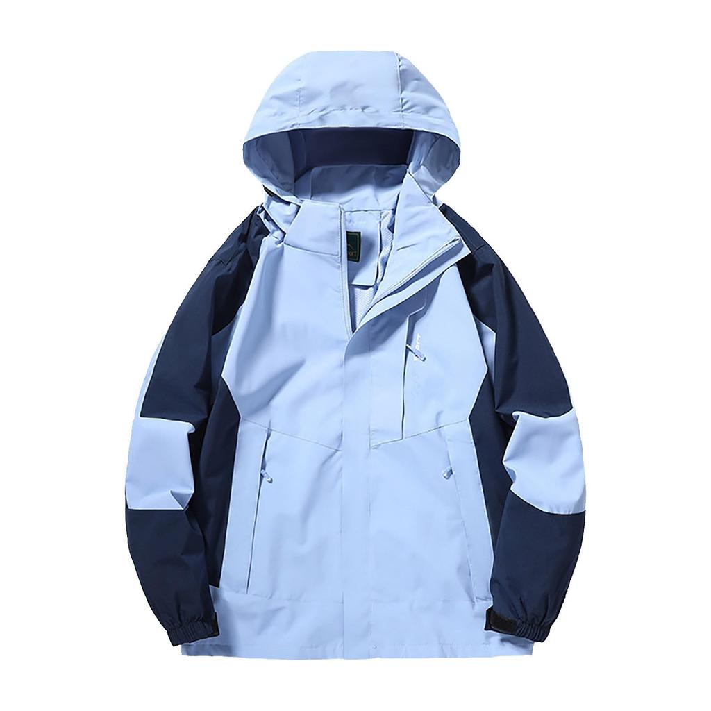 Men's Casual Sports Jacket Waterproof Lightweight Hooded  Hiking Golf Raincoats With  Pockets