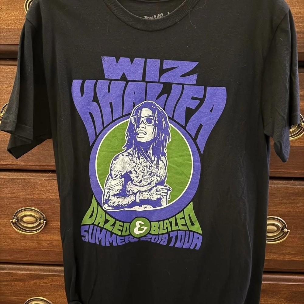 Wiz Khalifa Tour Shirt Black Color Reprint Gift Fan Shirt Men Women S5XL L
