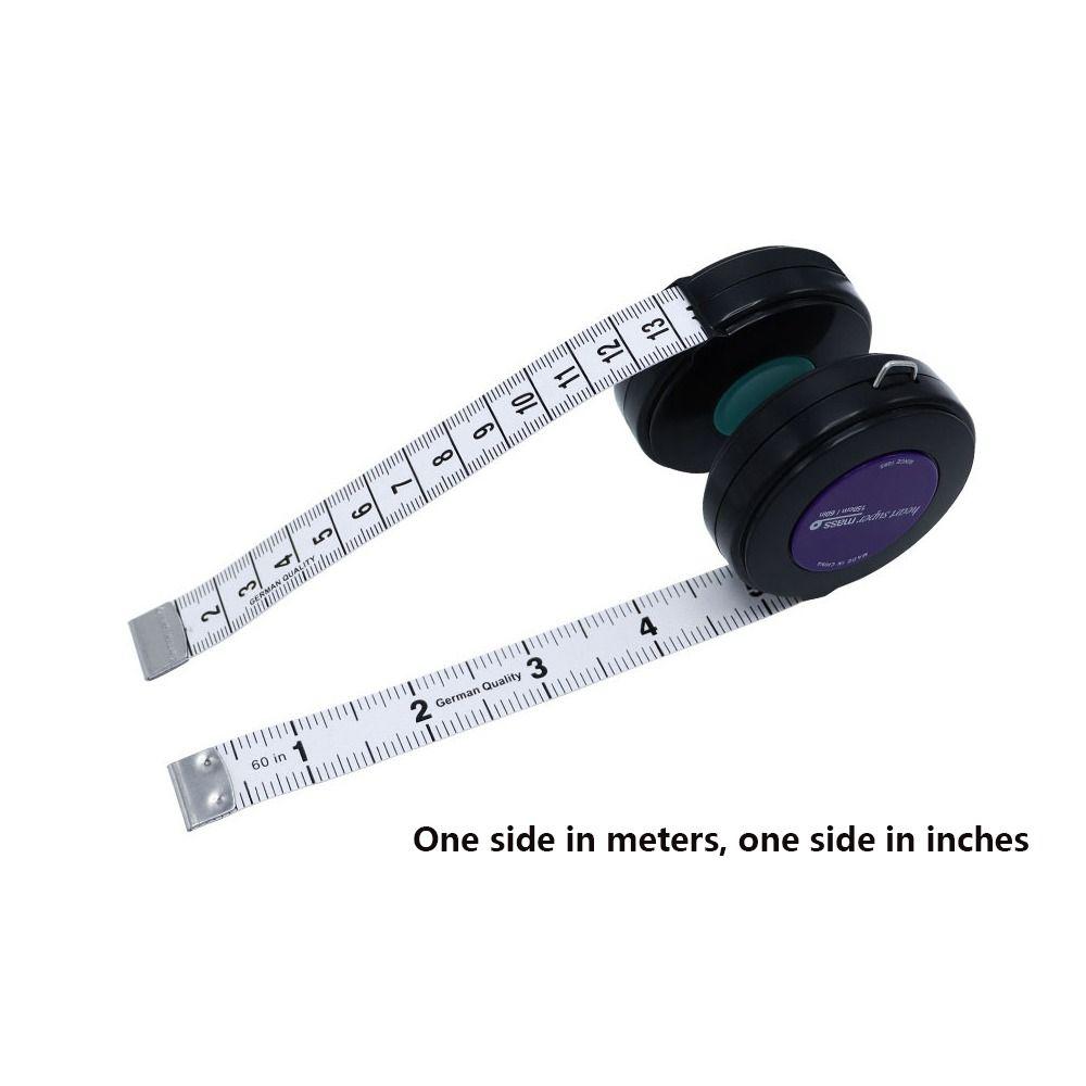 Double Scale Keychain Tape Measur Retractable Retractable Ruler Portable Soft Cloth Ruler  Key Ring