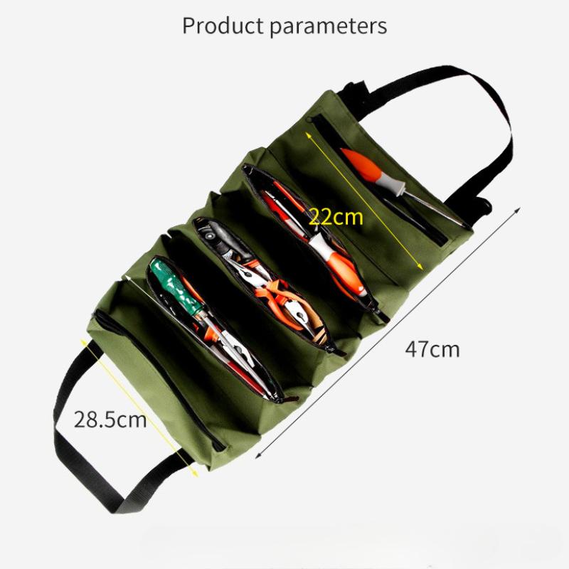 Tool Roll Oxford Fabric Tool Bag for Home Storage and Multi-Purpose Use