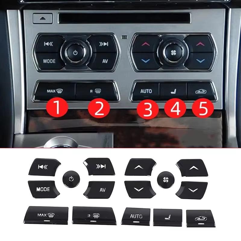 Für Jaguar XF 2012-2015 Aluminium Auto Mittelkonsole Klimaanlage Multimedia Tastenabdeckung Aufkleber Innenzubehör