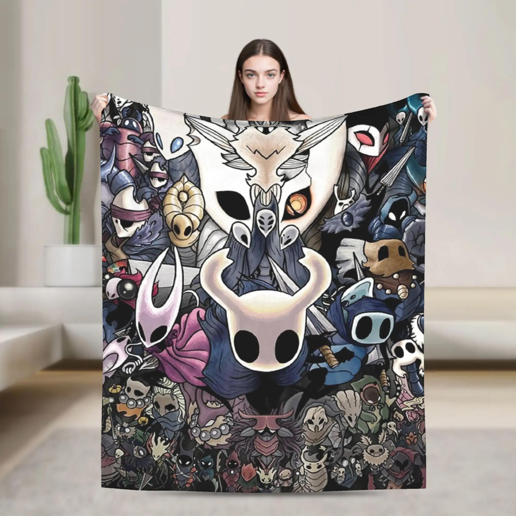 Hollow Knight Super Soft Plush Throw Blanket for Sofa Bed Couch Chair Flannel Comfortable Bedspread for Boys Girls 100x150cm