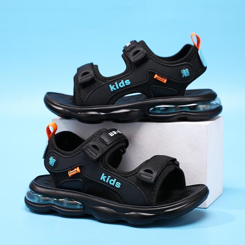 Boys Open-Toe Lightweight Sport Sandals With Air Cushion Sole Beach School Use