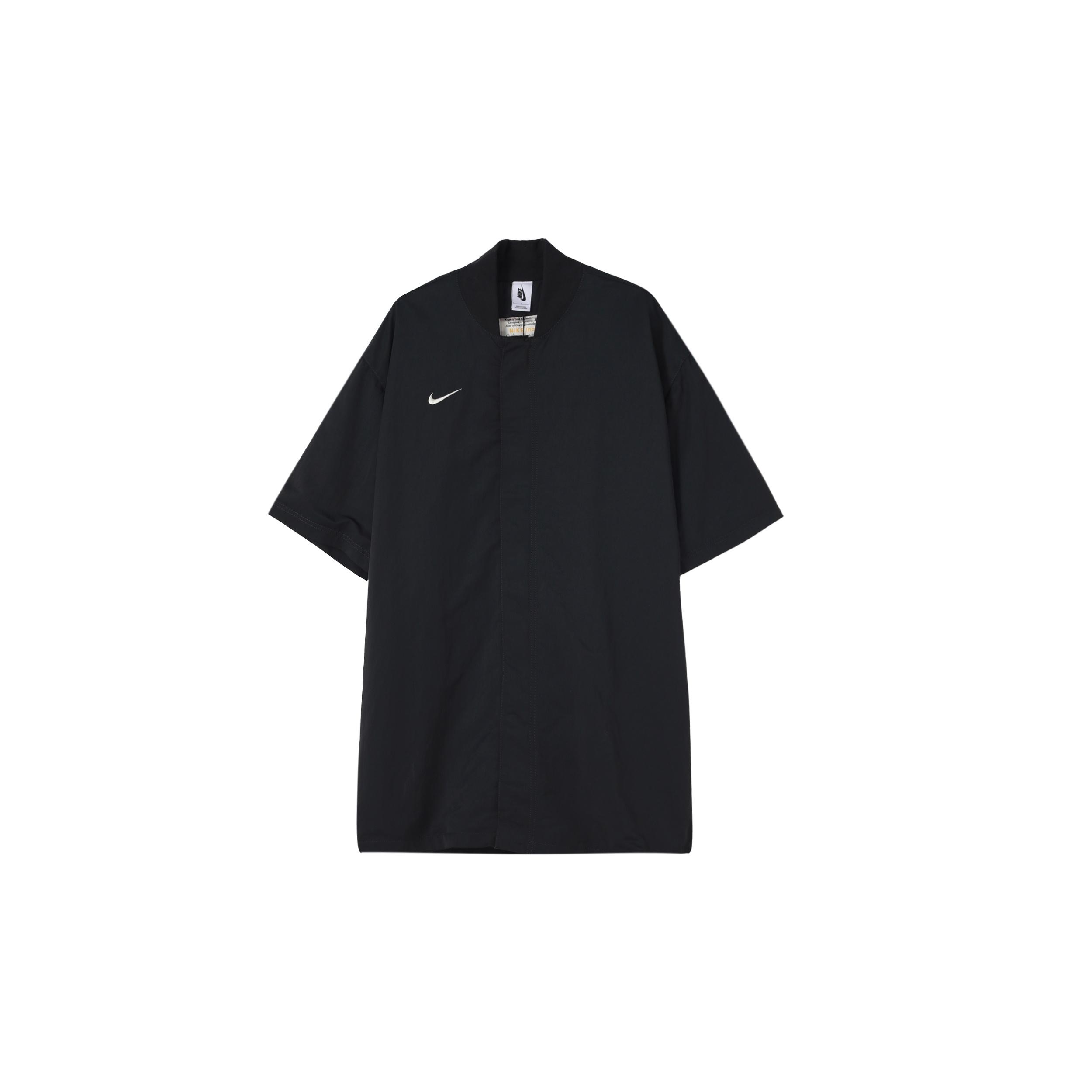 Nike x Fear of God x NBA Crossover Solid Color Loose Short Sleeve Shirt Black Men s CU4686-010 S