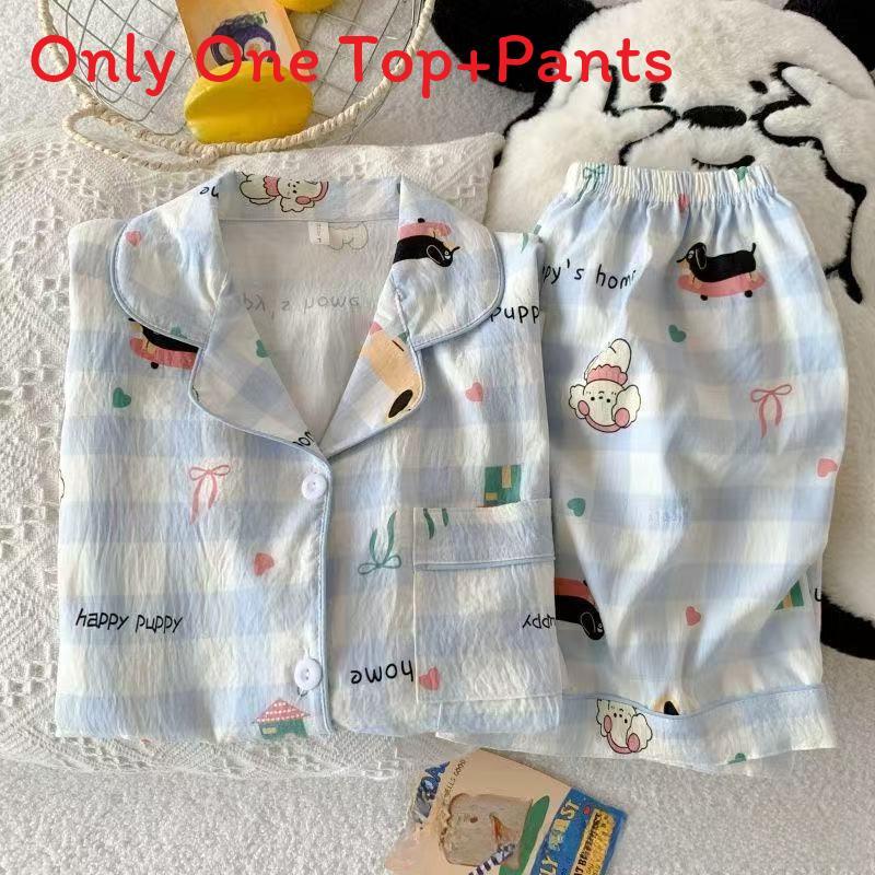 Cloud Cotton Short Pajamas Set With Breathable Fabric For Youth Women Summer Sleepwear
