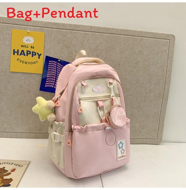 Girl Backpack With Nylon Material And Laptop Storage For School Education