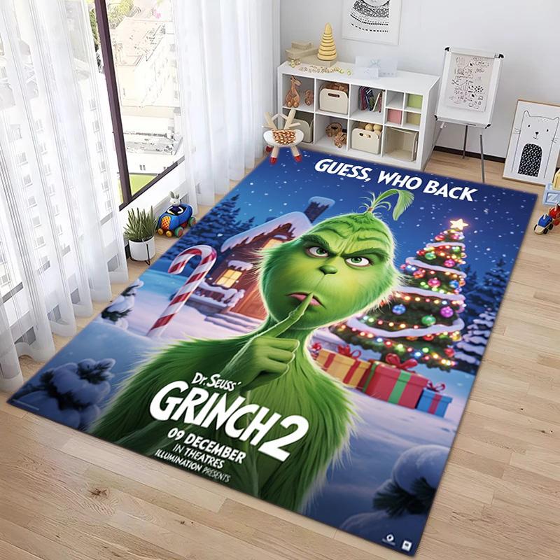 Christmas Gift Comedy Movie How the Grinch Stole Christmas carpet home living room decoration table and chairs anti slip door mat carpet A4