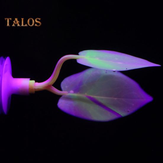 Fish Tank Leaf with Suction Cup Eco-friendly Vibrant Color Simple Installation Small Fish Tank Leaves Rest Bed Aquarium Supplies