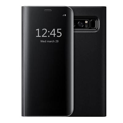 Funda para Samsung Galaxy Note 8, Funda Flip Cover con Espejo Antichoque - negro