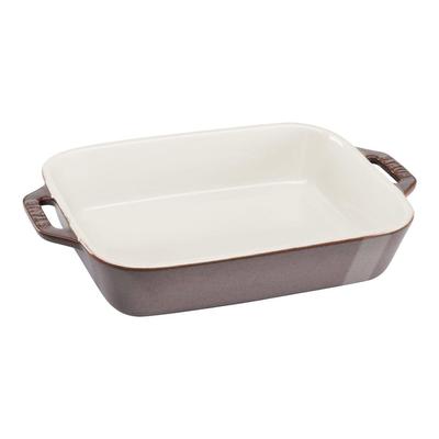 Staub Dish Antique Gray 20 X Ceramic Gratin Dish Quiche Heat Resistant Oven Microwave Safe Japanese Vintage Color Dish "Rectangular 16cm" [Authorized