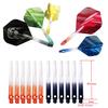 6pcs 2BA Thread Dart Shafts with Tails Darts Flights Replacement Black