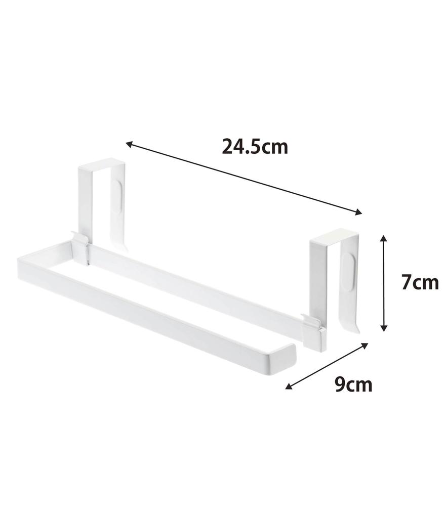 Yamazaki Kitchen Paper Towel X D9 X Plate 7983 & Hanger, White, Approx. W24.5 H7cm,