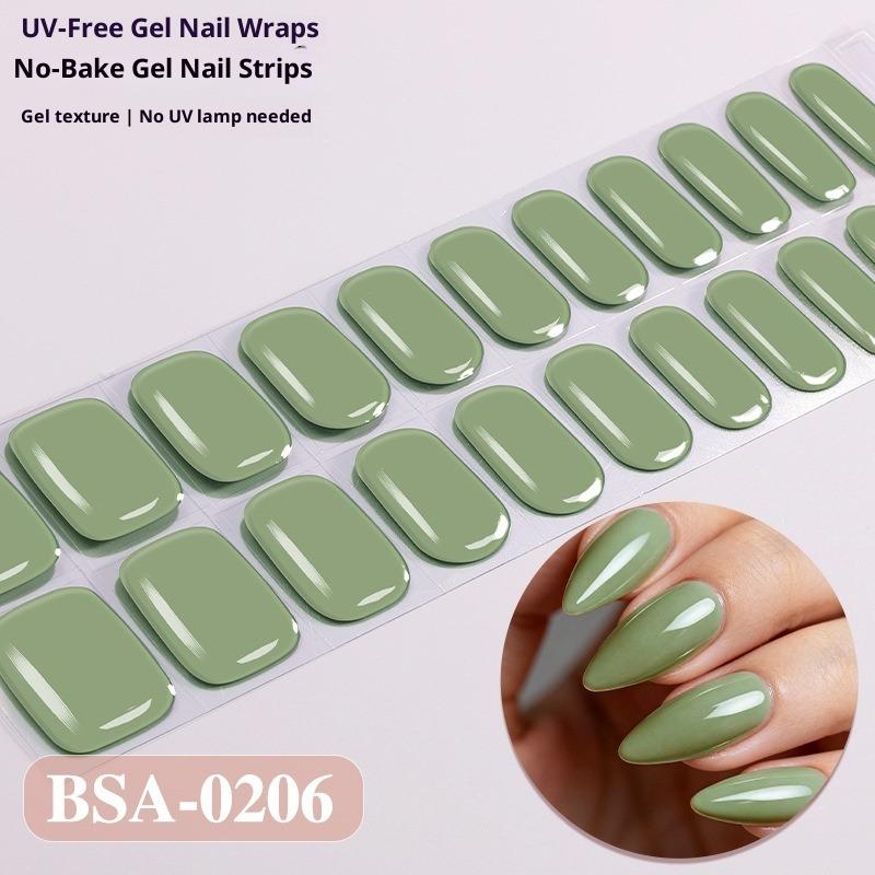 Europäischer und Amerikanischer Stil Einfarbige Nagelsticker UV-freie Gel-Nagelfolien Kein Backen Gel-Nagelsticker